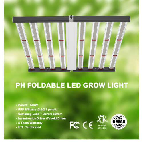 2021 Latest Phlizon 640W Foldable Grow Light