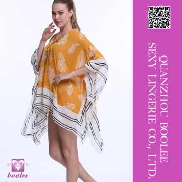 Trendy 2016 Casual Beach wear Women Sunglow Pullover Chiffon Caftan