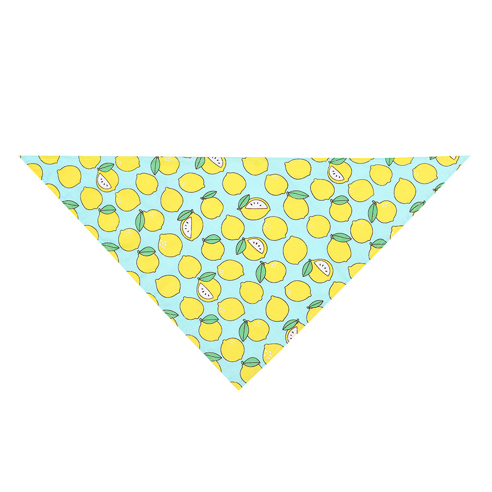 New Pet Triangle Scarf Summer Fruit Pattern Small Fresh Dog Saliva Towel Pet Scarf In Stock