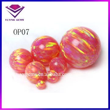 Peru Semi Precious Red Opal Stone Beads Gemstone Loose Synthetic Opal Material 10mm Round