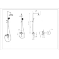 Wall Mounted Complete Shower System with Tub Spout