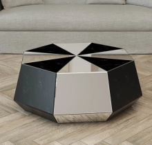 Modern Furniture Marble Glass Coffee Table