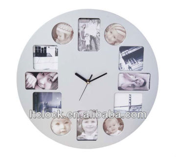 ROUND PHOTO FRAME WALL CLOCK