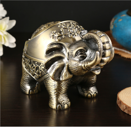 Nordic metal elephant ashtray