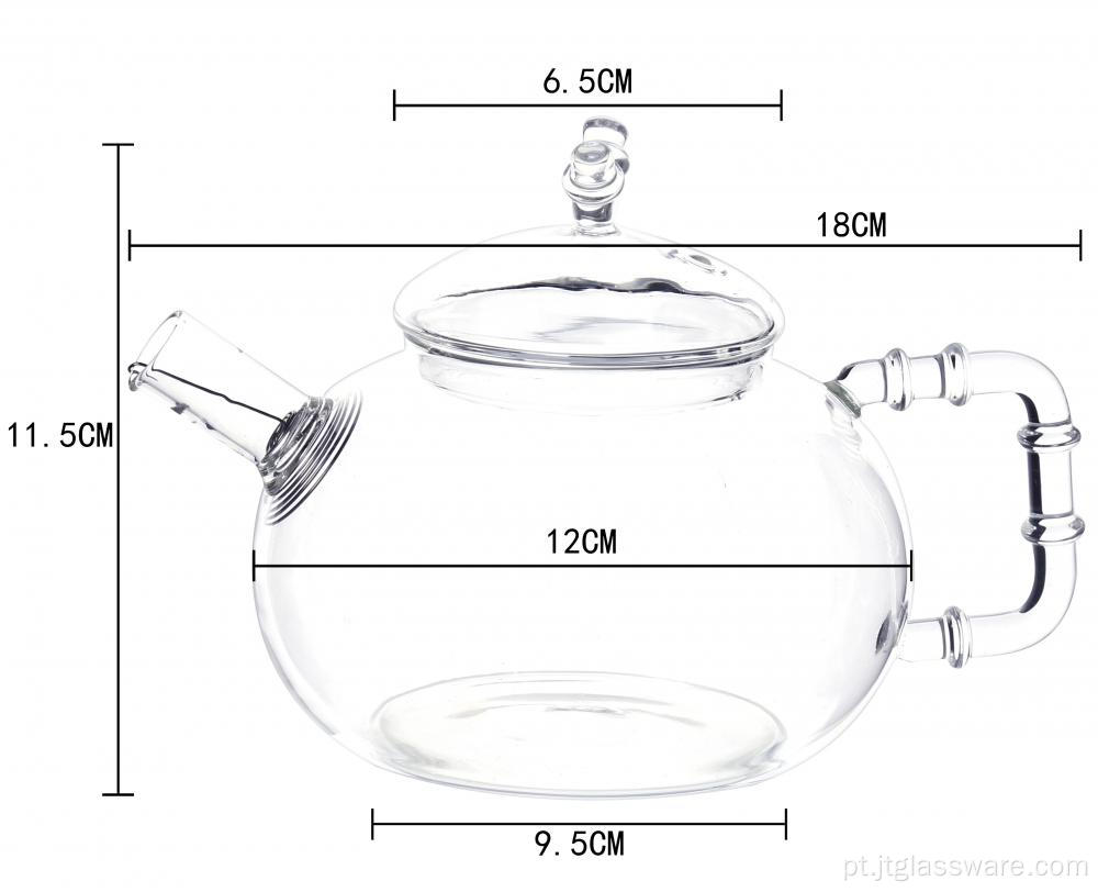 Potes de chá bonitos individuais Copo de chá de vidro com capacidade para 600ml de café