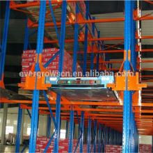 Evergrows pallet shuttle racking with shuttle rails