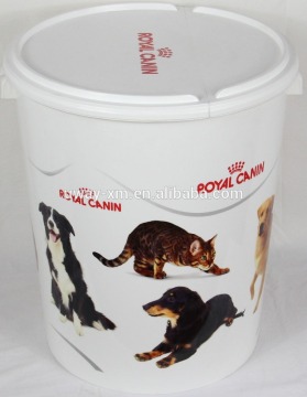 2016 newest round 15kgs pet food container