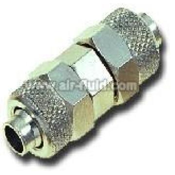 Bulkhead Connector N.P Brass Rapid Push-over Tubing Fittings
