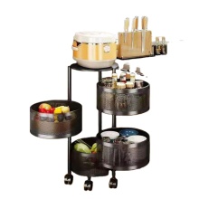 Multi-Layer Rotatable Kitchen Vegetable Storage Rack