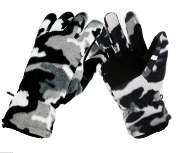 Trendy Camouflage Thickened Windproof Polar Fleece Gloves