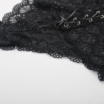 lingerie feita sob medida oem roupa íntima de renda corpete com espartilho