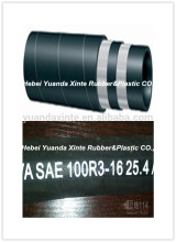 China Made He Bei Fiber Braid Rubber Covered Hydraulic Hose