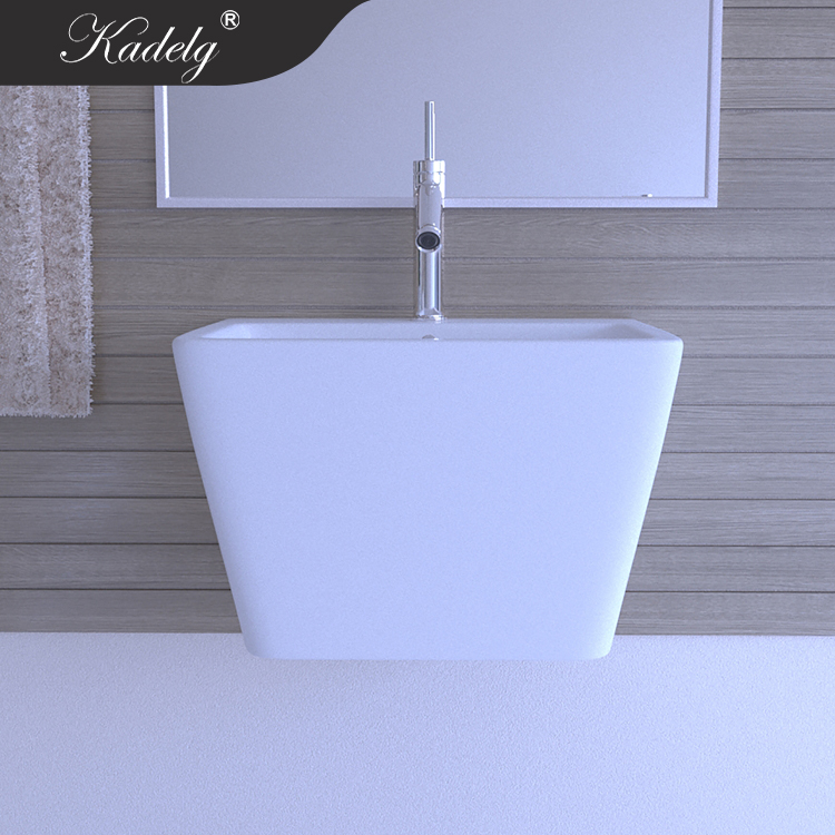 Ceramic Rectangular Wall Mounted Bathroom Sinks