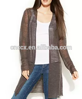 15JW0426 woman 100%linen summer cardigan