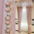 Salon Chambre Broderie Corde Floral Filles Roses