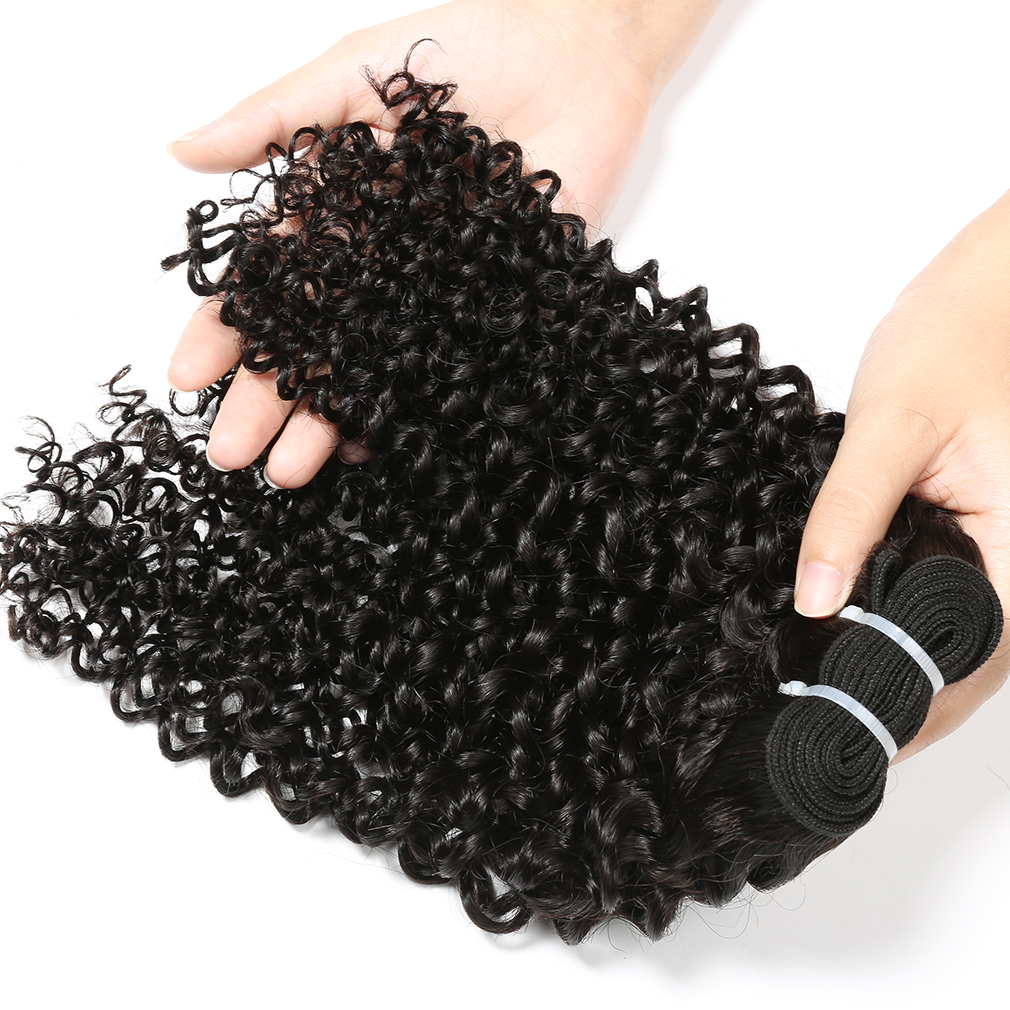 SPARK 10A Quality Remy Brazilian Kinky Curly Hair Bundles Hair Weave Single Bundles