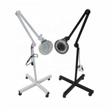 Professional Beauty Salon Floor Lamp with Magnifying Glass and Cold Light