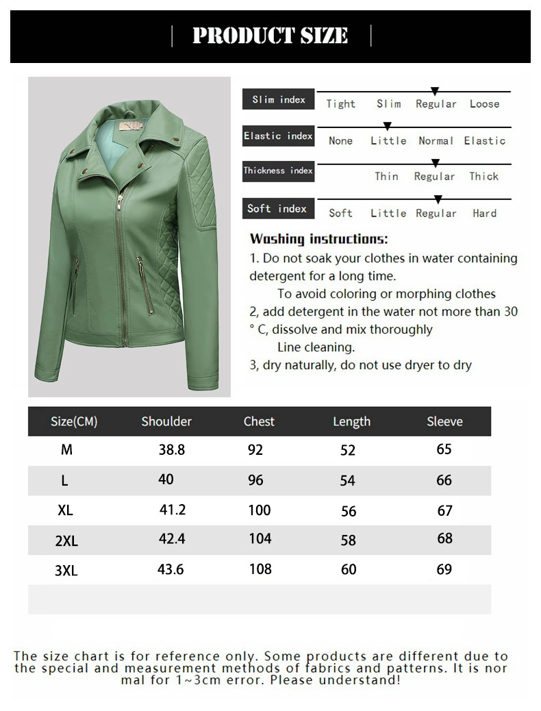 Women's Winter Casual Motorcycle Jackets PU Leather Coat Jacket for Women