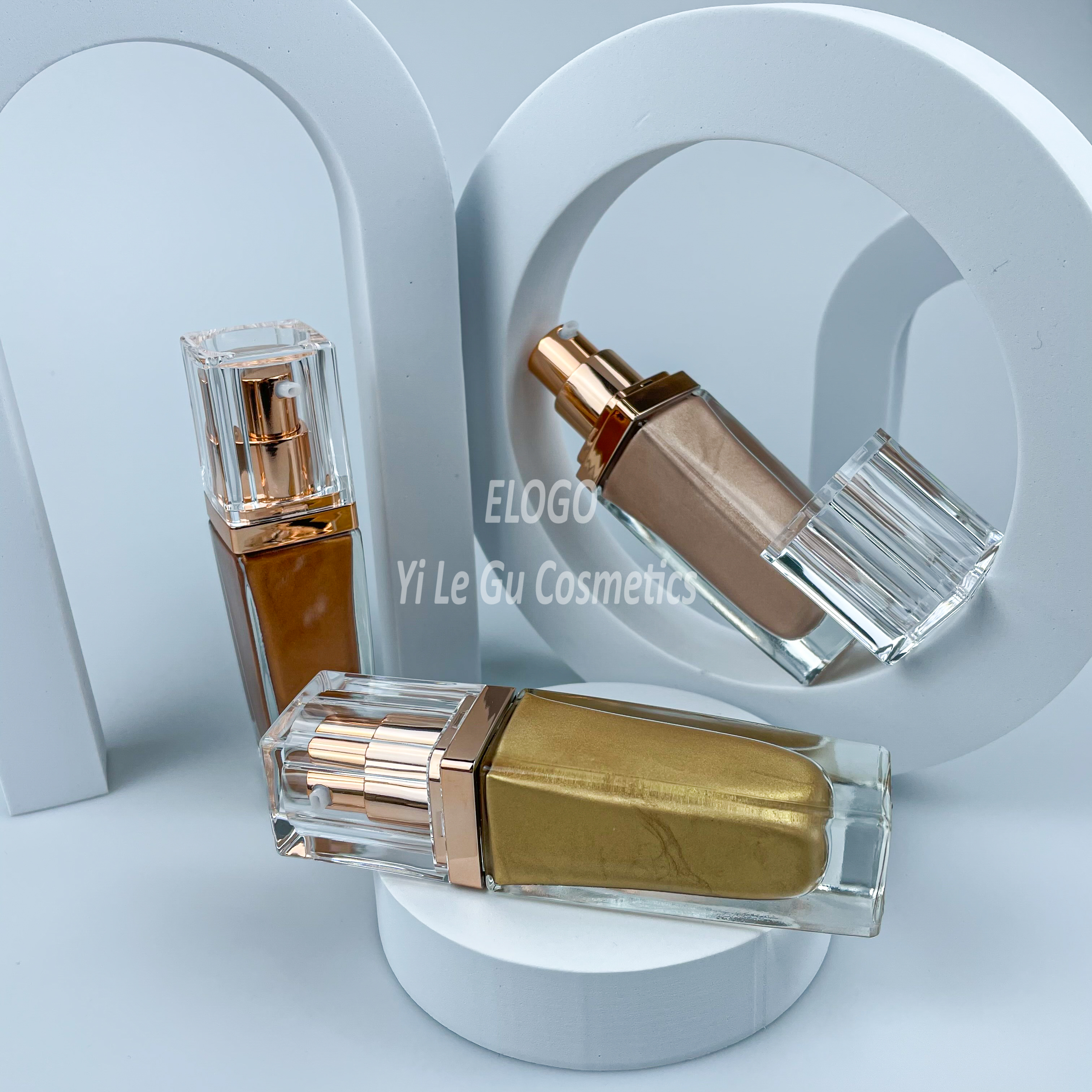 Highlighter makeup private label liquid highlighter custom logo cosmetics body face glitter Shimmer Metallic Radiant