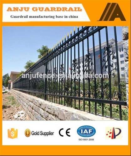 Made in China black powder coated backyard metal fence DK020