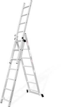 3 layers combination aluminum ladder, free standing multifunction extension ladder, 3 section extension ladder