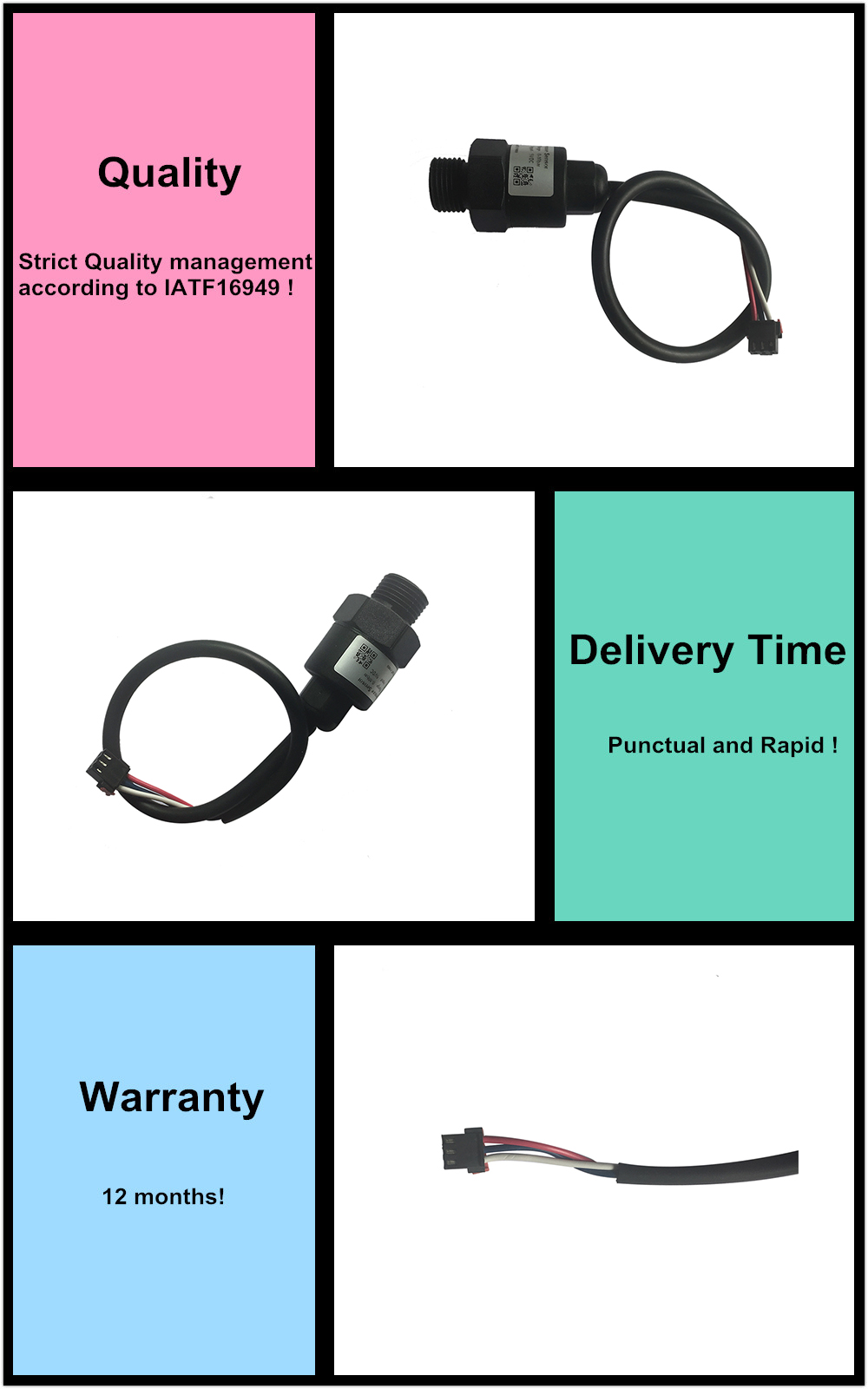 Pressure sensor for household appliances