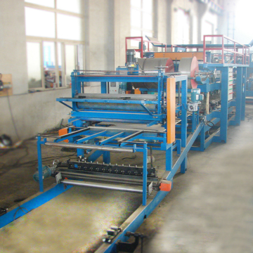 Polyurethane EPS insulated continuous sandwich panel machine