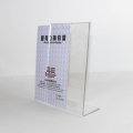 Vertikal meny Display Stand Clear Acrylic Sign Holder