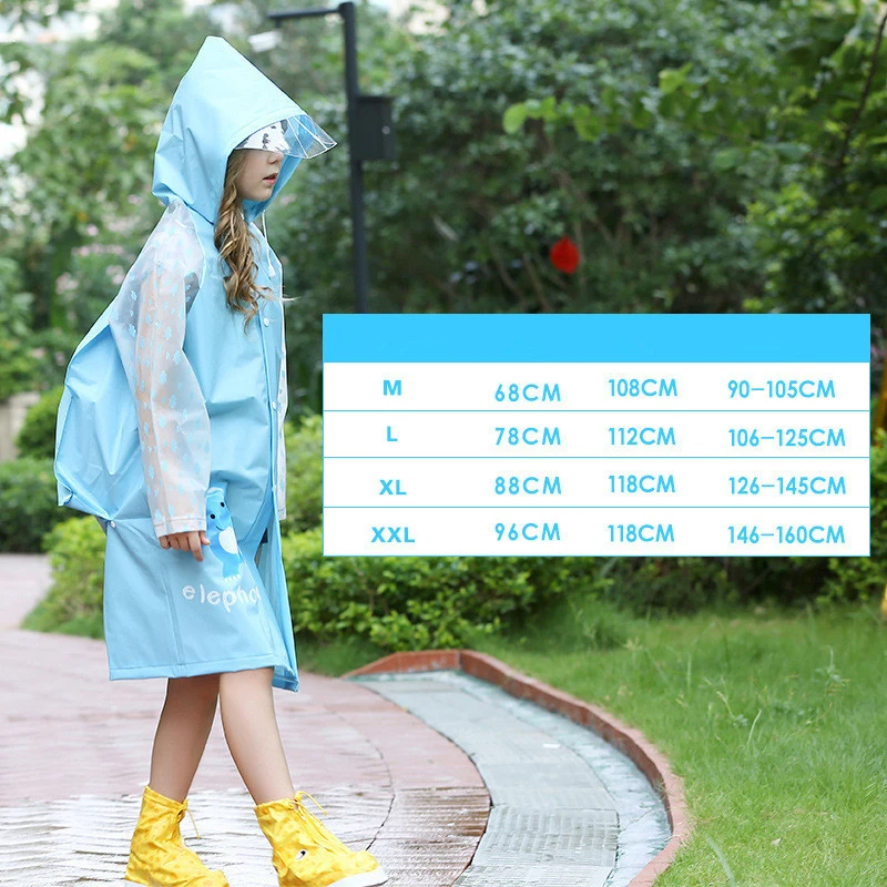 Wholesale Older Childrens/Boys/Girls Rain Jacket Cartoon Rain Suit Colorful Raincoat for Kids