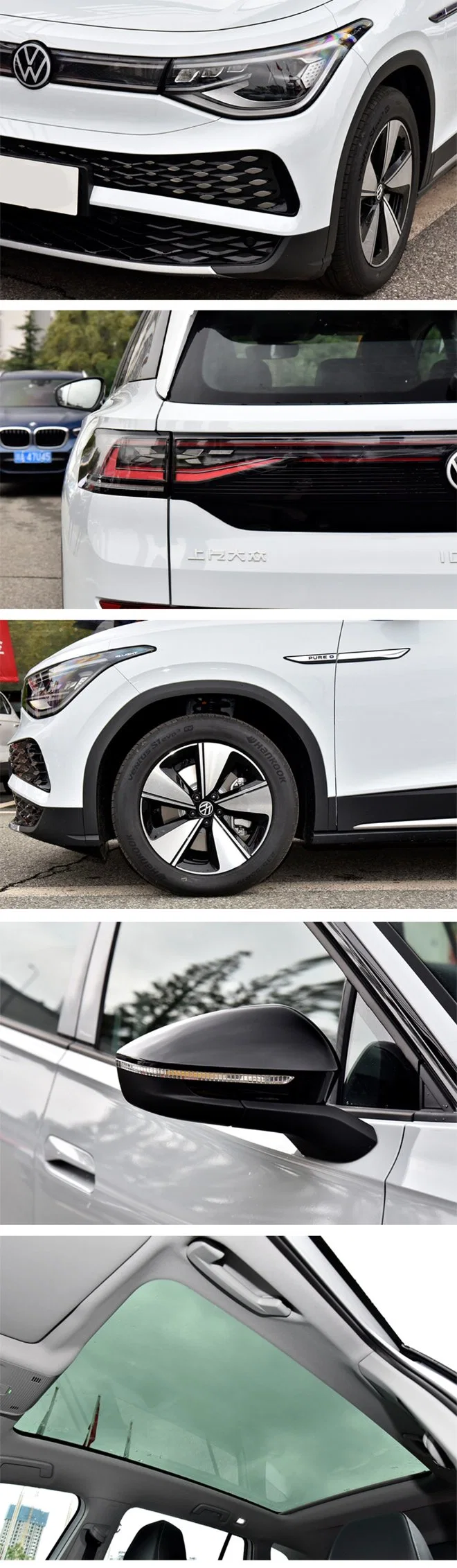 Ridever Best Price 2022 FAW VW ID6 Crozz Pure+ Plus PRO 5 Doors 6 Seats 7 Seats SUV Long Range Battery New Energy Cars Used