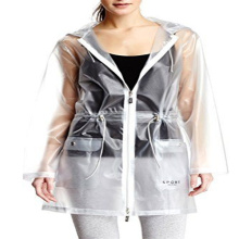 Translucent PVC adult rainwear jacket
