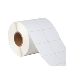 Self adhesive blank thermal transfer printed label roll