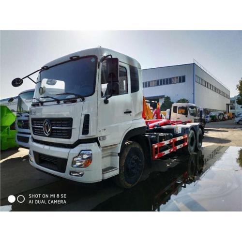 Dongfeng Tianlong rear 8wheel hook arm garbage truck