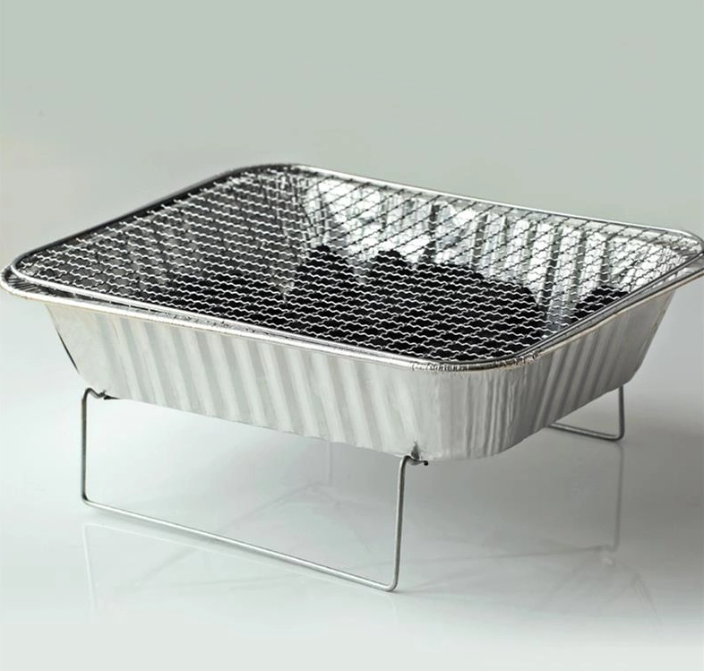 Quick-burning disposable barbecue grill