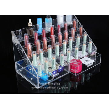 4 Ebenen Acryl Riser Lippenstift Counter Display Ständer