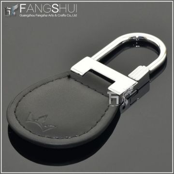 motorcycle black promotional pu leather keychains