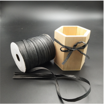 High quality  black paper raffia ribbon