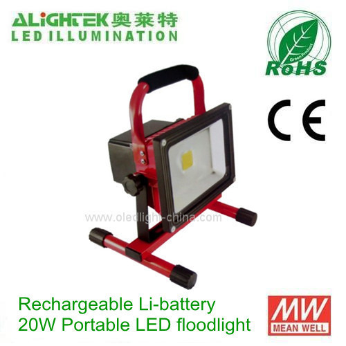 20w Portable Rechargeable Led Flood Light 