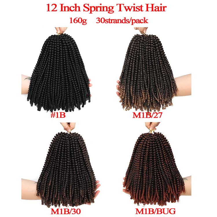Spring Twist Curly 8 inch Crochet Braids Synthetic Kinky Curly crochet Hair Extensions Ombre Jumbo Braiding Hair Crochet Braids