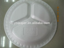 3-compartment disposable foam plate