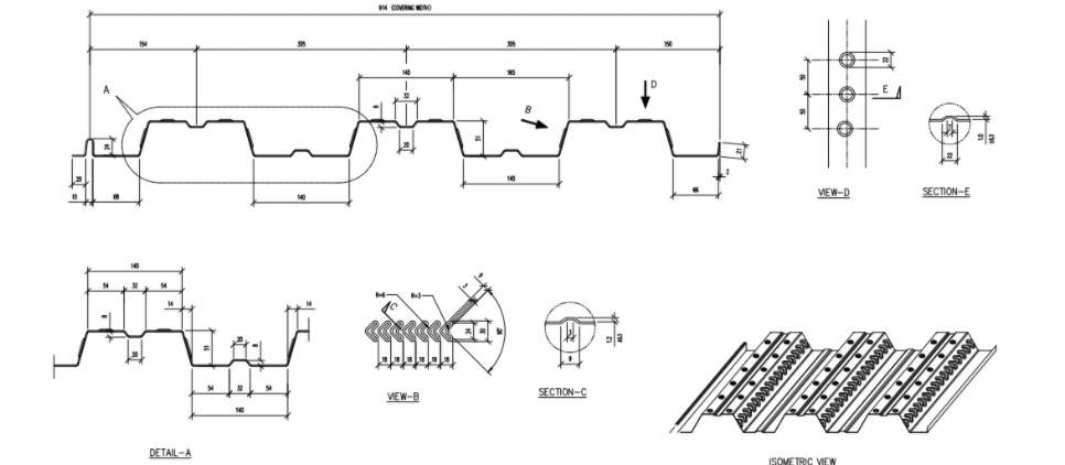 Metal Floor Decking Construction Panel Roll Forming Machine