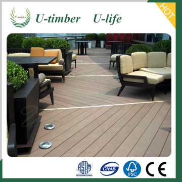 Novel in design WPC composite solid surface flooring outside
