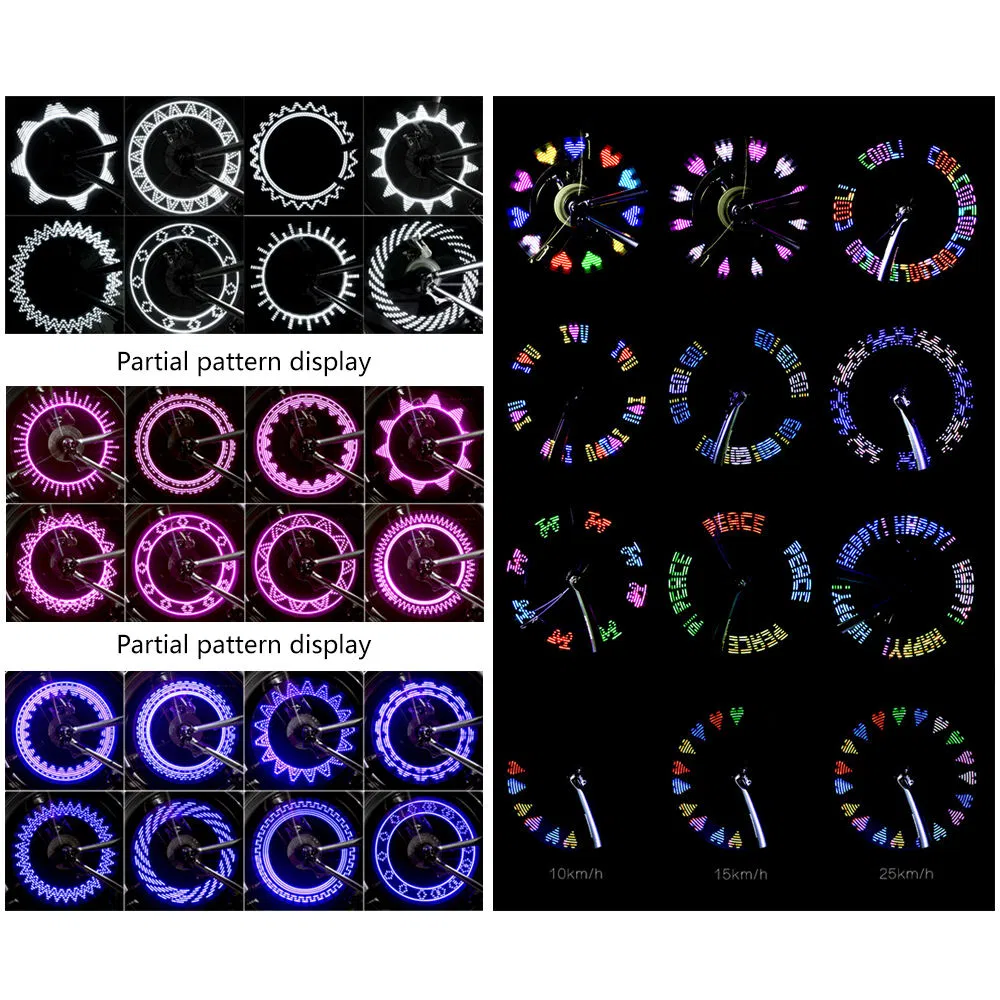 Mountain Bike Valve Core Wheel Light for Riding Safety Warning