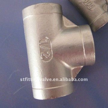 Equal stainless steel tee, bsp thread