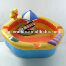 Hand-painted Ceramic Ashtray -Umbrella