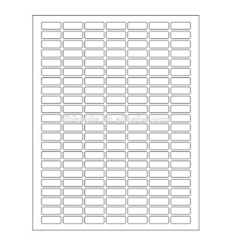 White Rectangular Labels, 1 x 0.375 white coding labels, 154 labels per sheet, Letter size