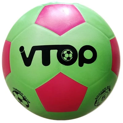 Green Color V-Top Rubber Football for Sporting