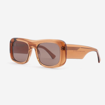 Square Bevel Full rim Acetate Unisex Sunglasses