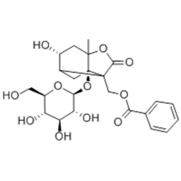 7-oxatricyclo [4.3.0.03,9] nonan-8-one, 9 - [(benzoyloxy) méthyl] -1- (bD-glucopyranosyloxy) -4-hydroxy-6-méthyl -, (57261657,1R, 3R, 4R , 6S) - CAS 39011-90-0