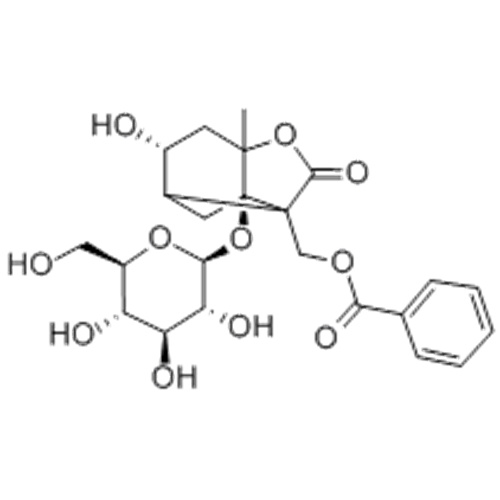 7-oxatricyclo [4.3.0.03,9] nonan-8-one, 9 - [(benzoyloxy) méthyl] -1- (bD-glucopyranosyloxy) -4-hydroxy-6-méthyl -, (57261657,1R, 3R, 4R , 6S) - CAS 39011-90-0